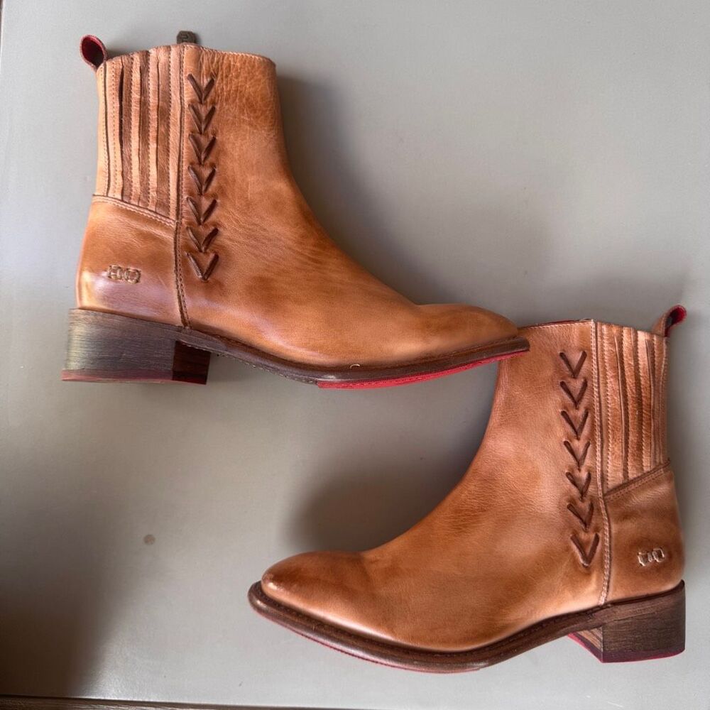 NEW Bed Stu Alina Boots Rustic Tan Leather Women 9.5 Cobbler Series Western Boho - Picture 7 of 16